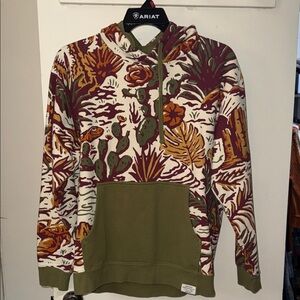 Ariat Multicolor Floral Hoodie with Olive Pocket